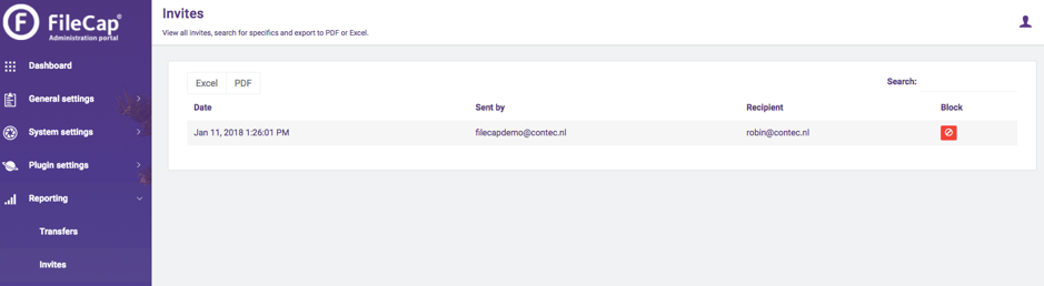 Reporting Invites | FileCap